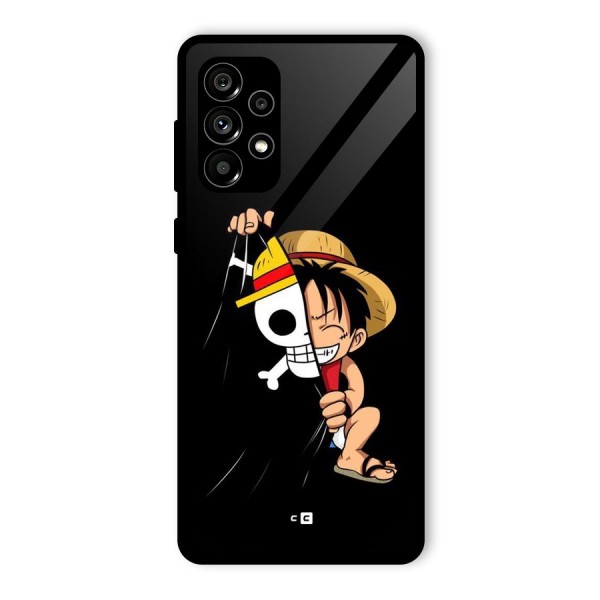 Pirate Luffy Glass Back Case for Galaxy A73 5G