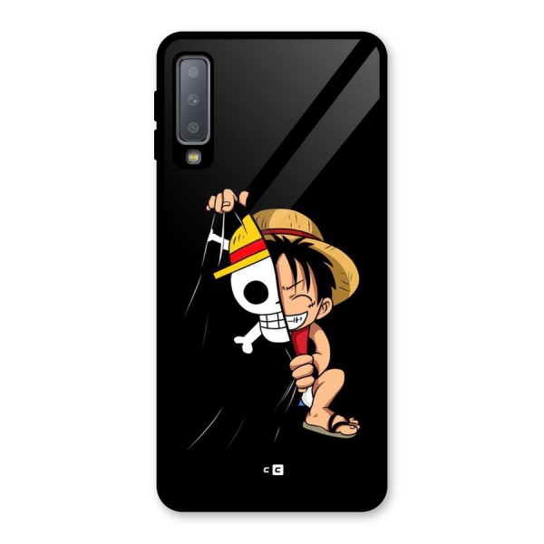 Pirate Luffy Glass Back Case for Galaxy A7 (2018)