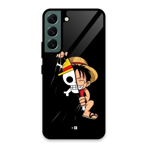 Pirate Luffy Glass Back Case for Galaxy S22 5G