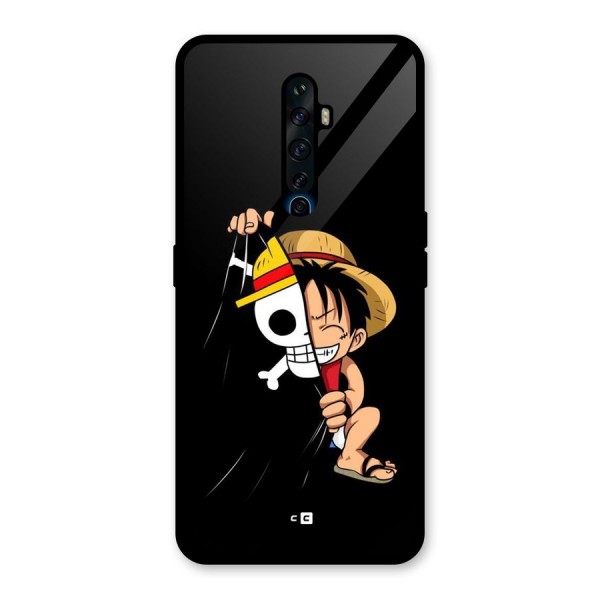 Pirate Luffy Glass Back Case for Oppo Reno2 F