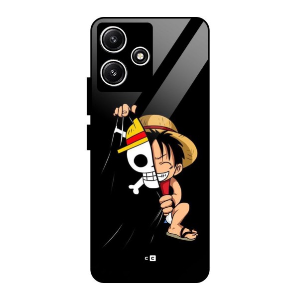 Pirate Luffy Glass Back Case for Poco M6 Pro