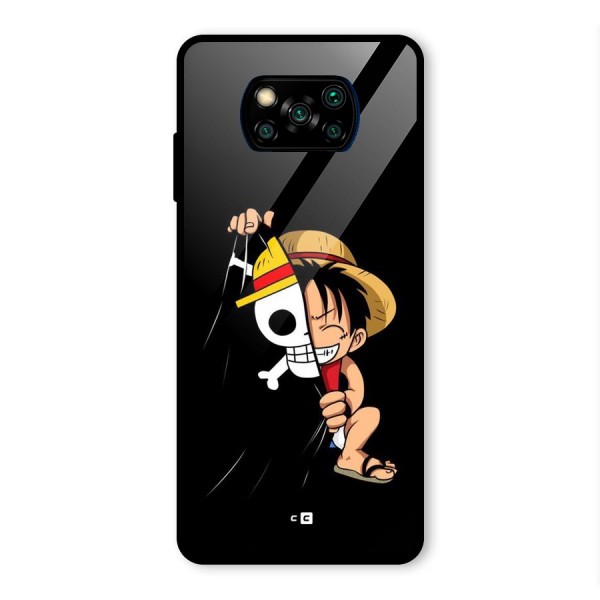 Pirate Luffy Glass Back Case for Poco X3 Pro