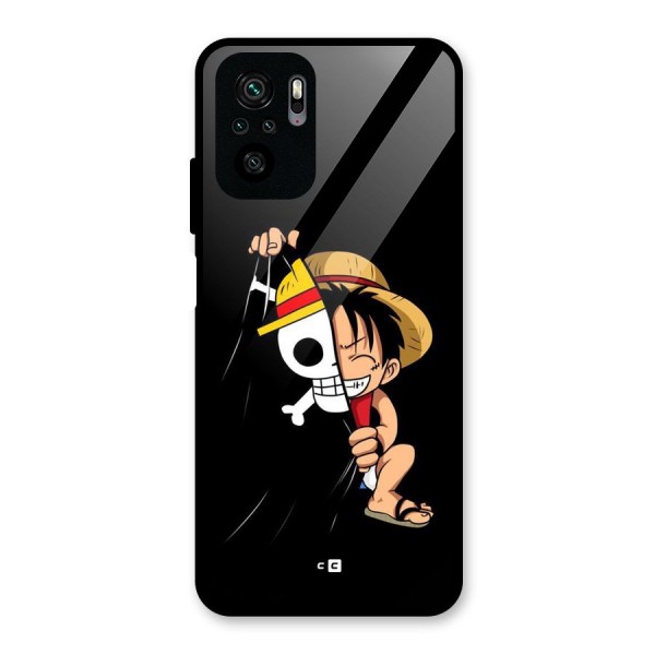 Pirate Luffy Glass Back Case for Redmi Note 10