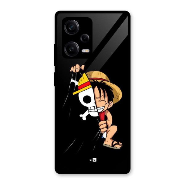 Pirate Luffy Glass Back Case for Redmi Note 12 Pro