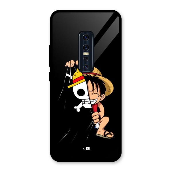 Pirate Luffy Glass Back Case for Vivo V17 Pro