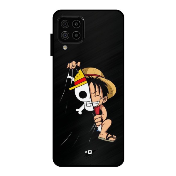 Pirate Luffy Metal Back Case for Galaxy A22 4G