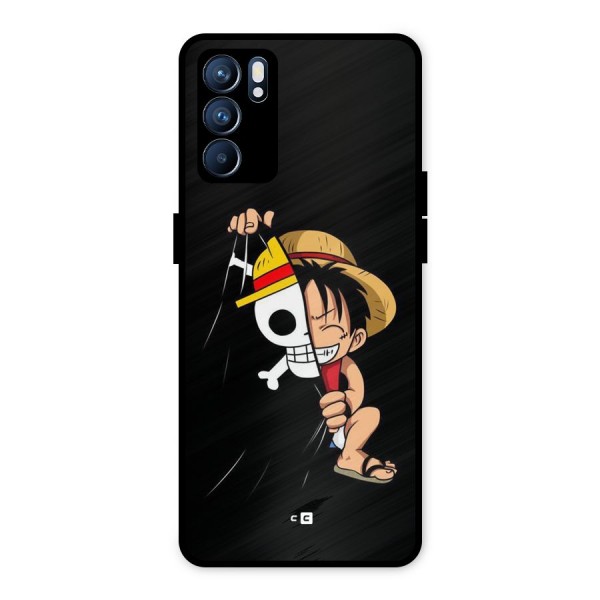 Pirate Luffy Metal Back Case for Oppo Reno6 5G