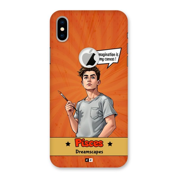 Pisces Dreamer Back Case for iPhone XS Logo Cut