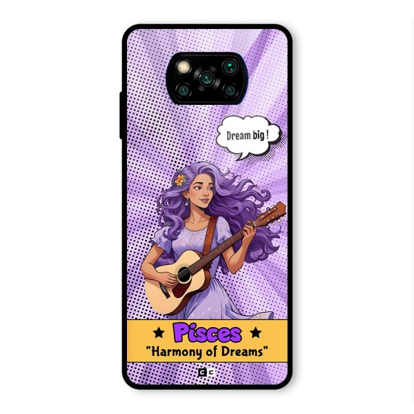 Pisces Dreams Glass Back Case for Poco X3 Pro