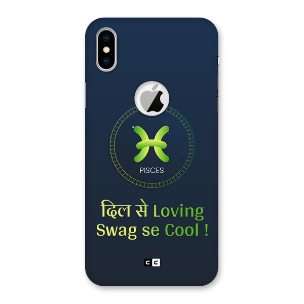 Pisces Swag Back Case for iPhone XS Logo Cut