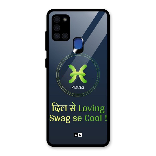 Pisces Swag Glass Back Case for Galaxy A21s