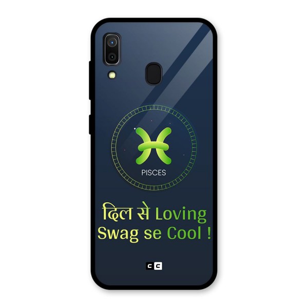 Pisces Swag Glass Back Case for Galaxy A30