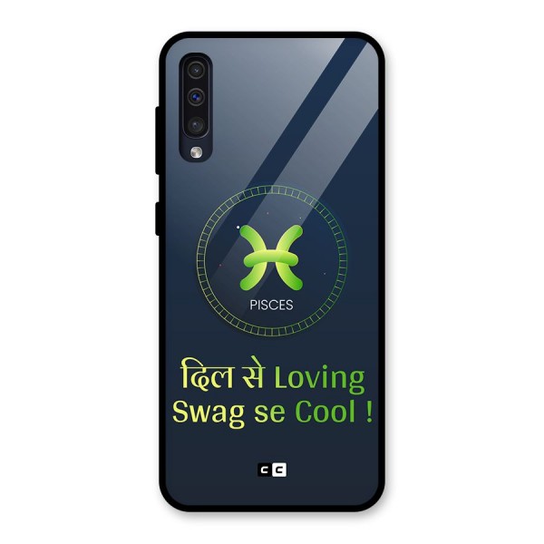 Pisces Swag Glass Back Case for Galaxy A50