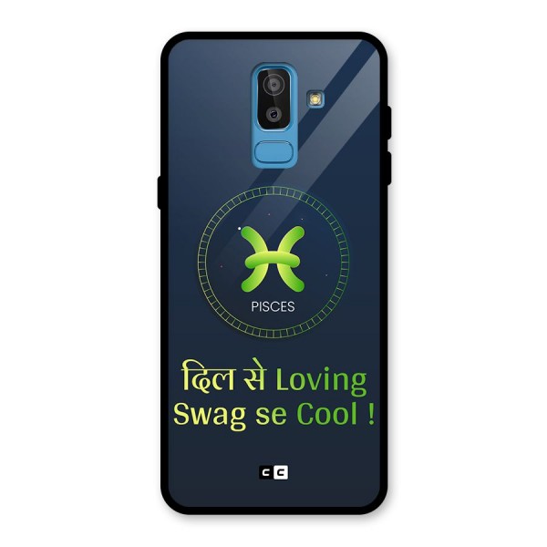 Pisces Swag Glass Back Case for Galaxy J8