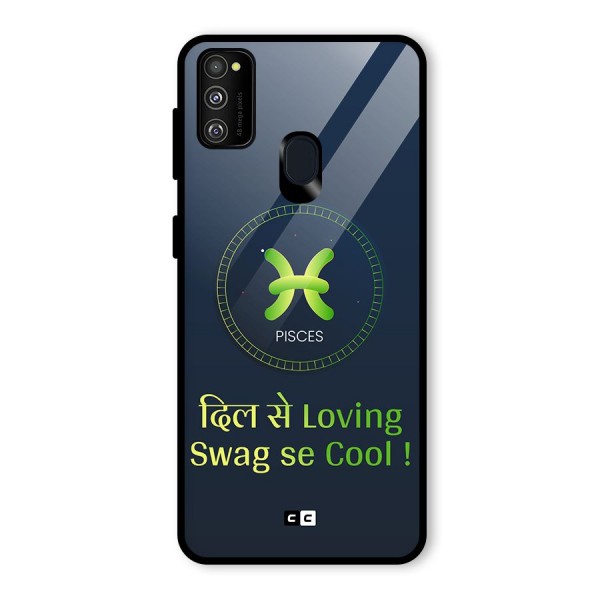 Pisces Swag Glass Back Case for Galaxy M21