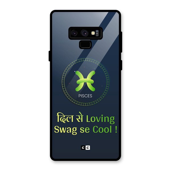 Pisces Swag Glass Back Case for Galaxy Note 9