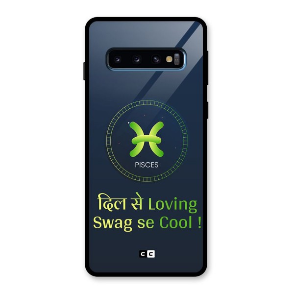 Pisces Swag Glass Back Case for Galaxy S10