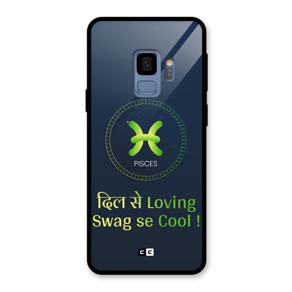 Pisces Swag Glass Back Case for Galaxy S9