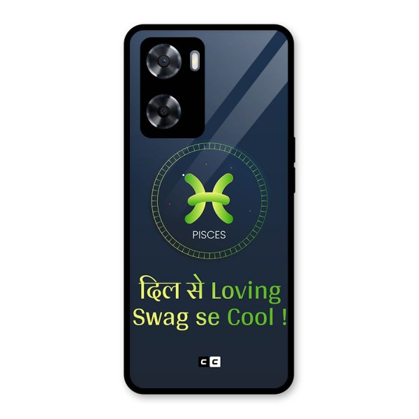 Pisces Swag Glass Back Case for Oppo A57 2022