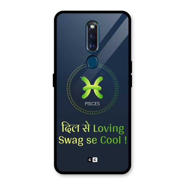 Pisces Swag Glass Back Case for Oppo F11 Pro