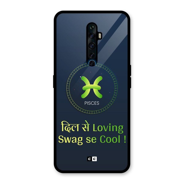 Pisces Swag Glass Back Case for Oppo Reno2 Z