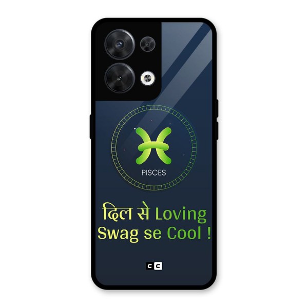 Pisces Swag Glass Back Case for Oppo Reno8 5G