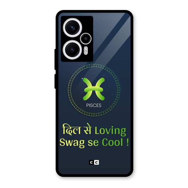 Pisces Swag Glass Back Case for Poco F5