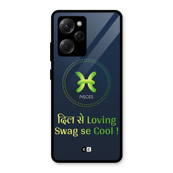 Pisces Swag Glass Back Case for Poco X5 Pro