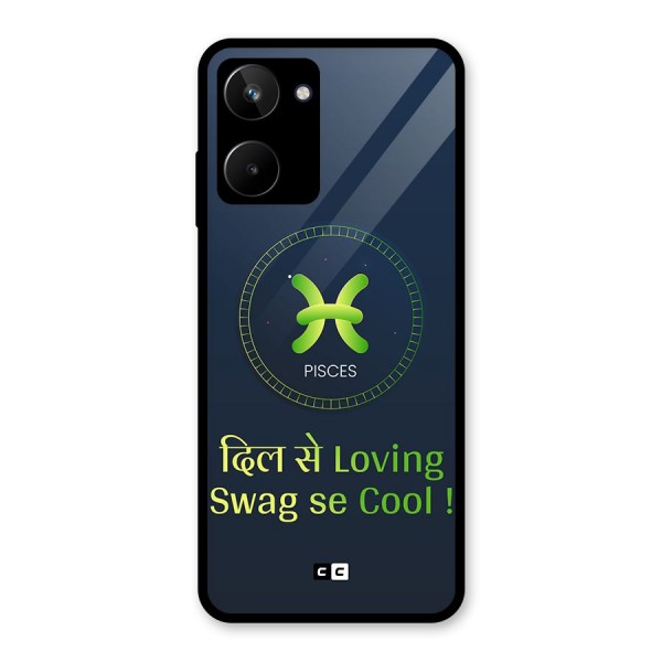 Pisces Swag Glass Back Case for Realme 10