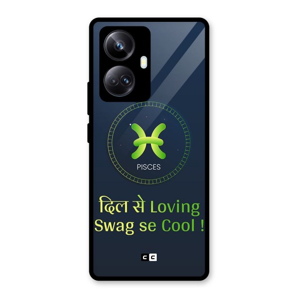 Pisces Swag Glass Back Case for Realme 10 Pro Plus