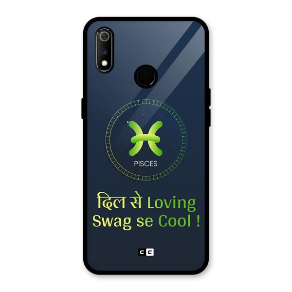 Pisces Swag Glass Back Case for Realme 3