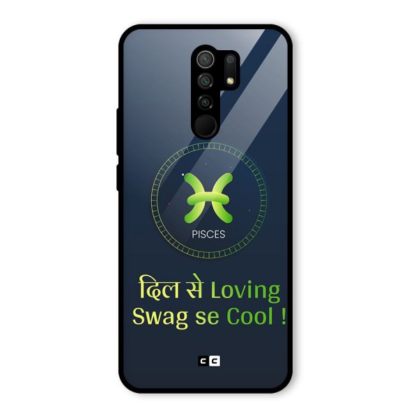 Pisces Swag Glass Back Case for Redmi 9 Prime