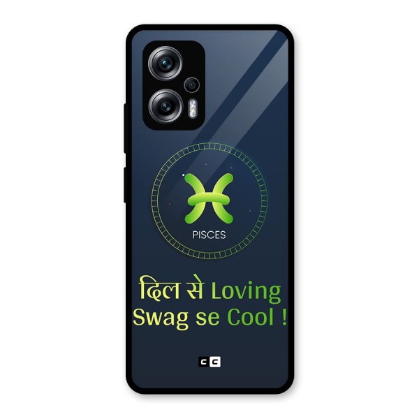 Pisces Swag Glass Back Case for Redmi K50i