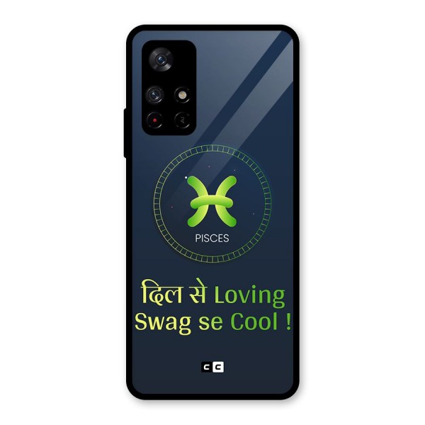 Pisces Swag Glass Back Case for Redmi Note 11T 5G