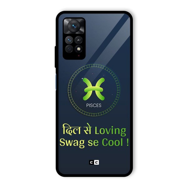 Pisces Swag Glass Back Case for Redmi Note 11 Pro