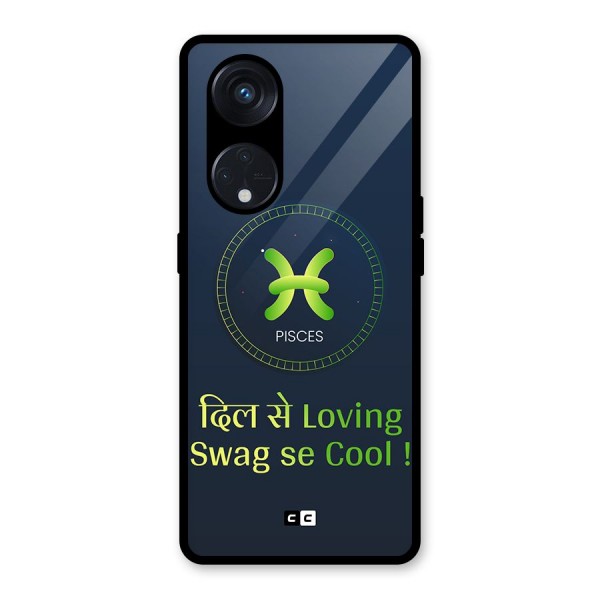 Pisces Swag Glass Back Case for Reno8 T 5G