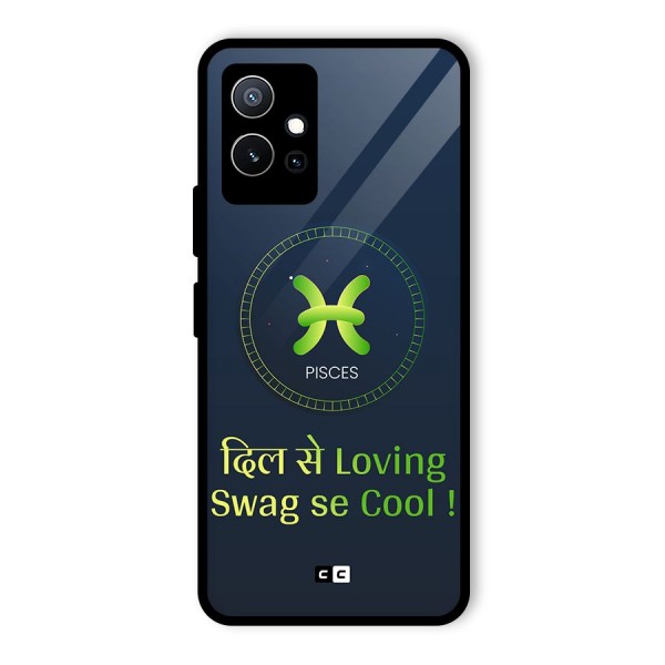 Pisces Swag Glass Back Case for Vivo T1 5G