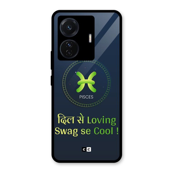 Pisces Swag Glass Back Case for Vivo T1 Pro