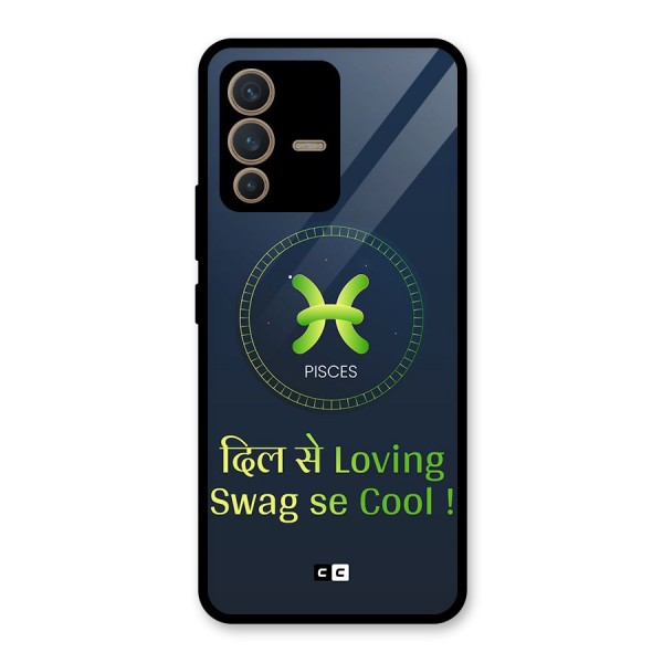 Pisces Swag Glass Back Case for Vivo V23 5G