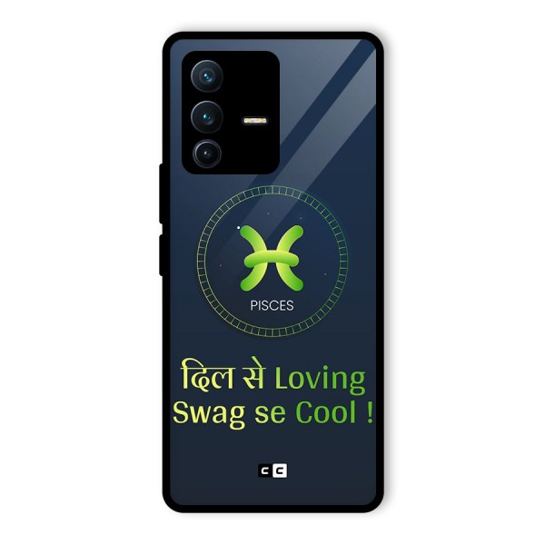 Pisces Swag Glass Back Case for Vivo V23 Pro