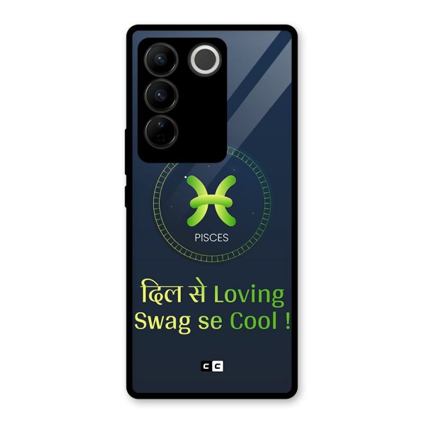 Pisces Swag Glass Back Case for Vivo V27