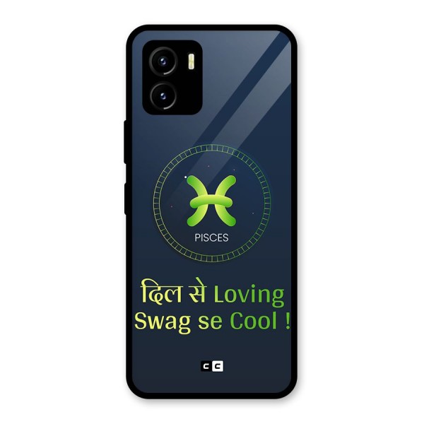 Pisces Swag Glass Back Case for Vivo Y15s