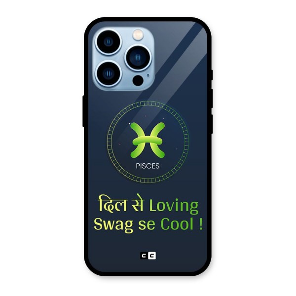 Pisces Swag Glass Back Case for iPhone 13 Pro