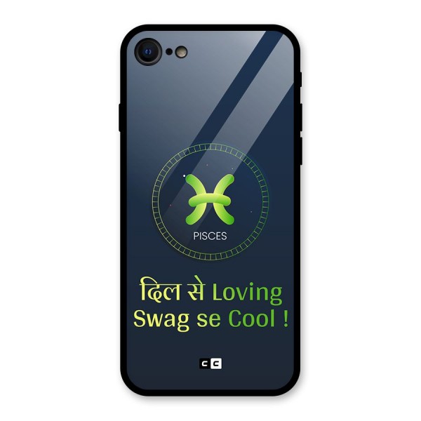 Pisces Swag Glass Back Case for iPhone 8