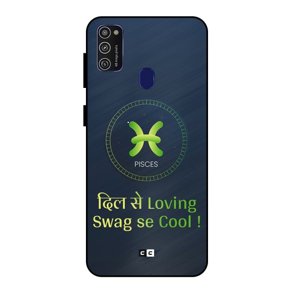 Pisces Swag Metal Back Case for Galaxy M21