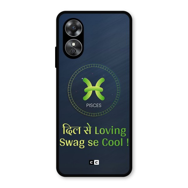 Pisces Swag Metal Back Case for Oppo A17