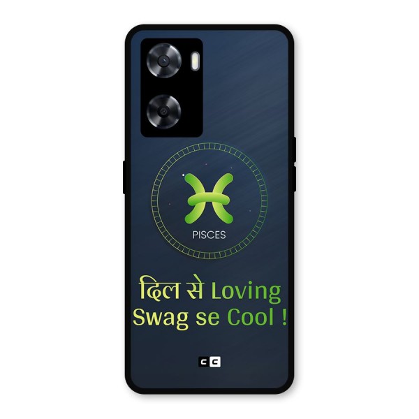 Pisces Swag Metal Back Case for Oppo A77