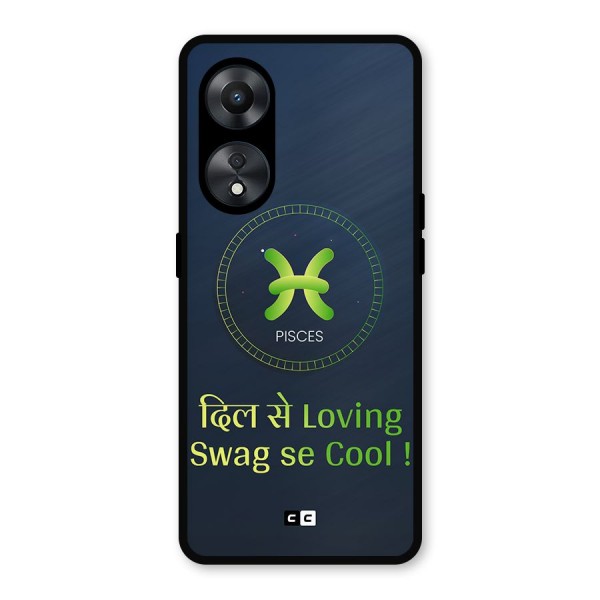 Pisces Swag Metal Back Case for Oppo A78