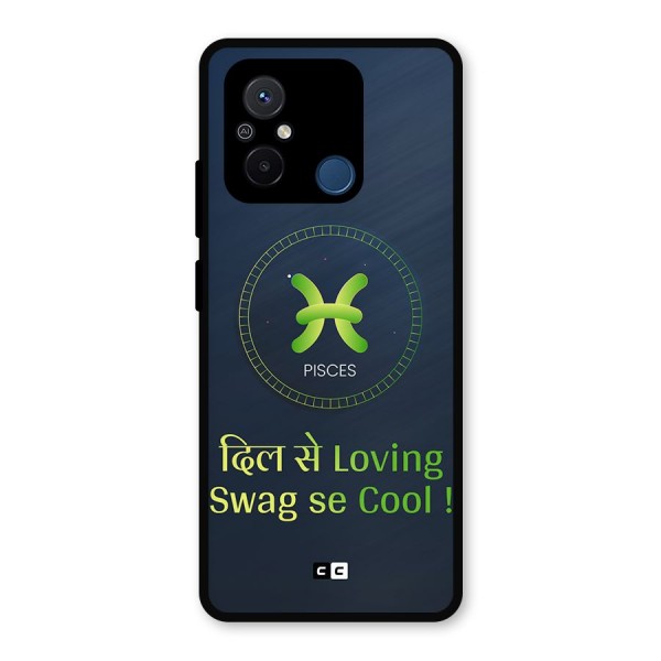 Pisces Swag Metal Back Case for Poco C55