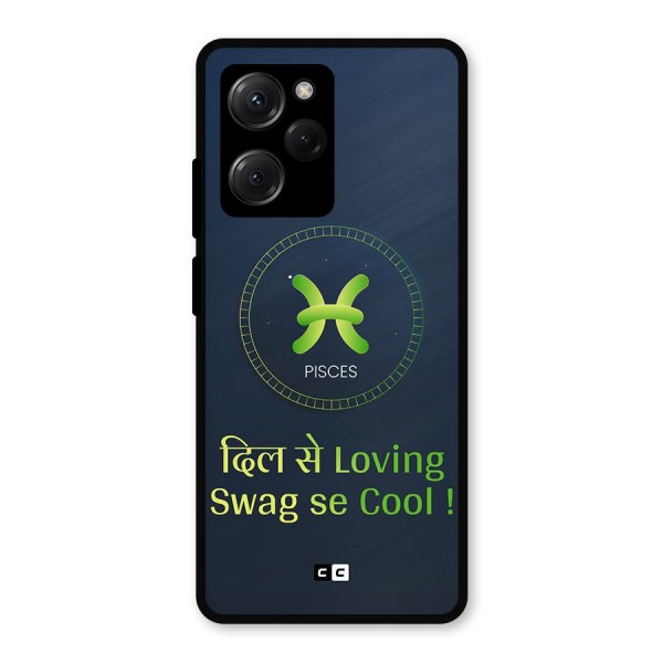 Pisces Swag Metal Back Case for Poco X5 Pro